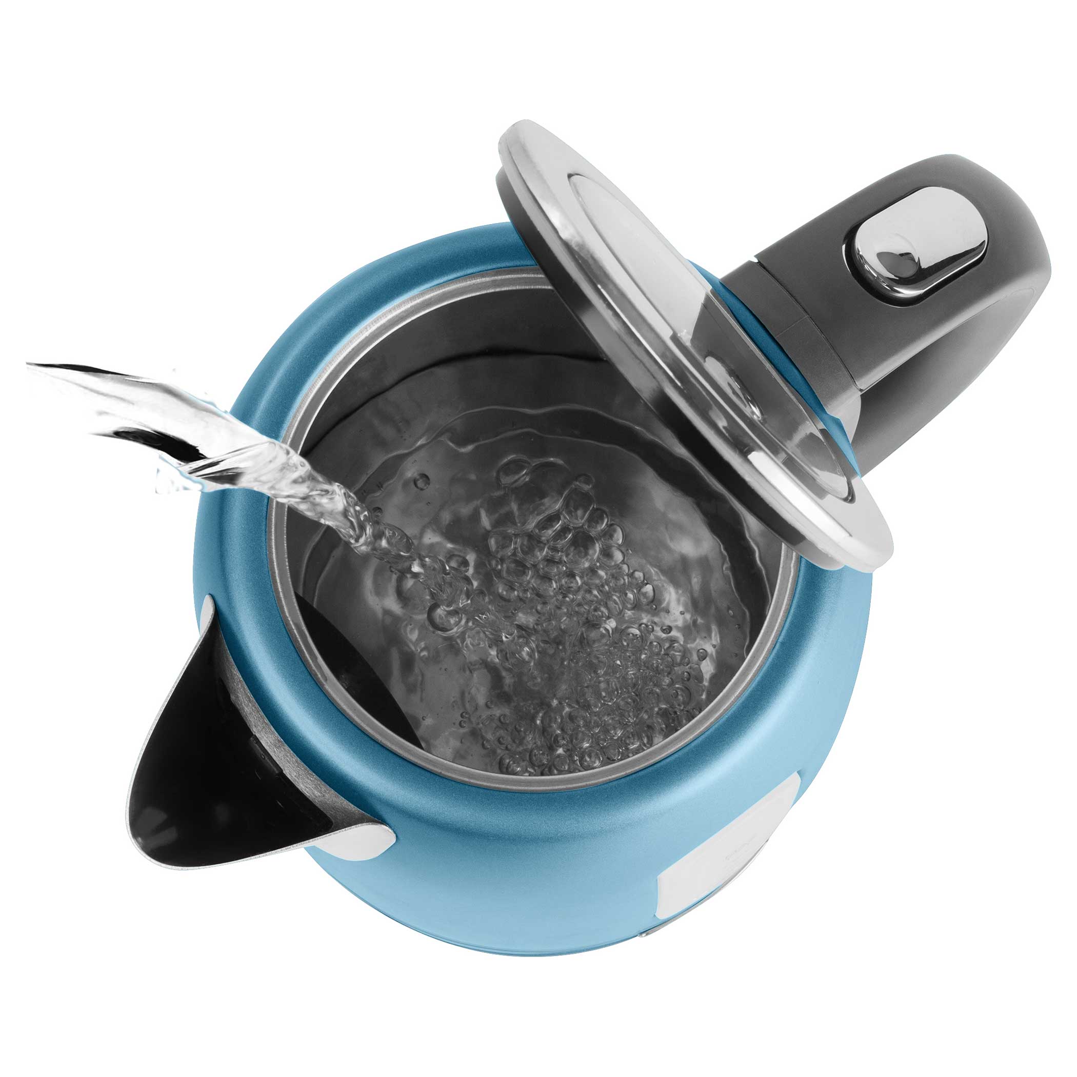Sencor 1.7L Stainless Steel Electric Kettle with Lid Safety Lock | Blue