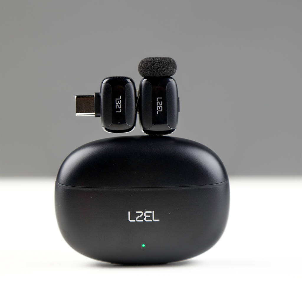 LZEL 2.4GHz Wireless Microphone – Portable, Plug & Play, Noise Reduction & Voice Effects