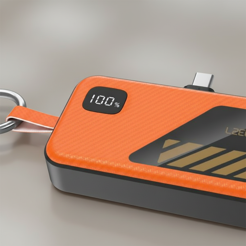 LZEL NanoFlux Charger Mini – 5,000mAh PD Type-c Power Bank with Built-in Lightning Cable