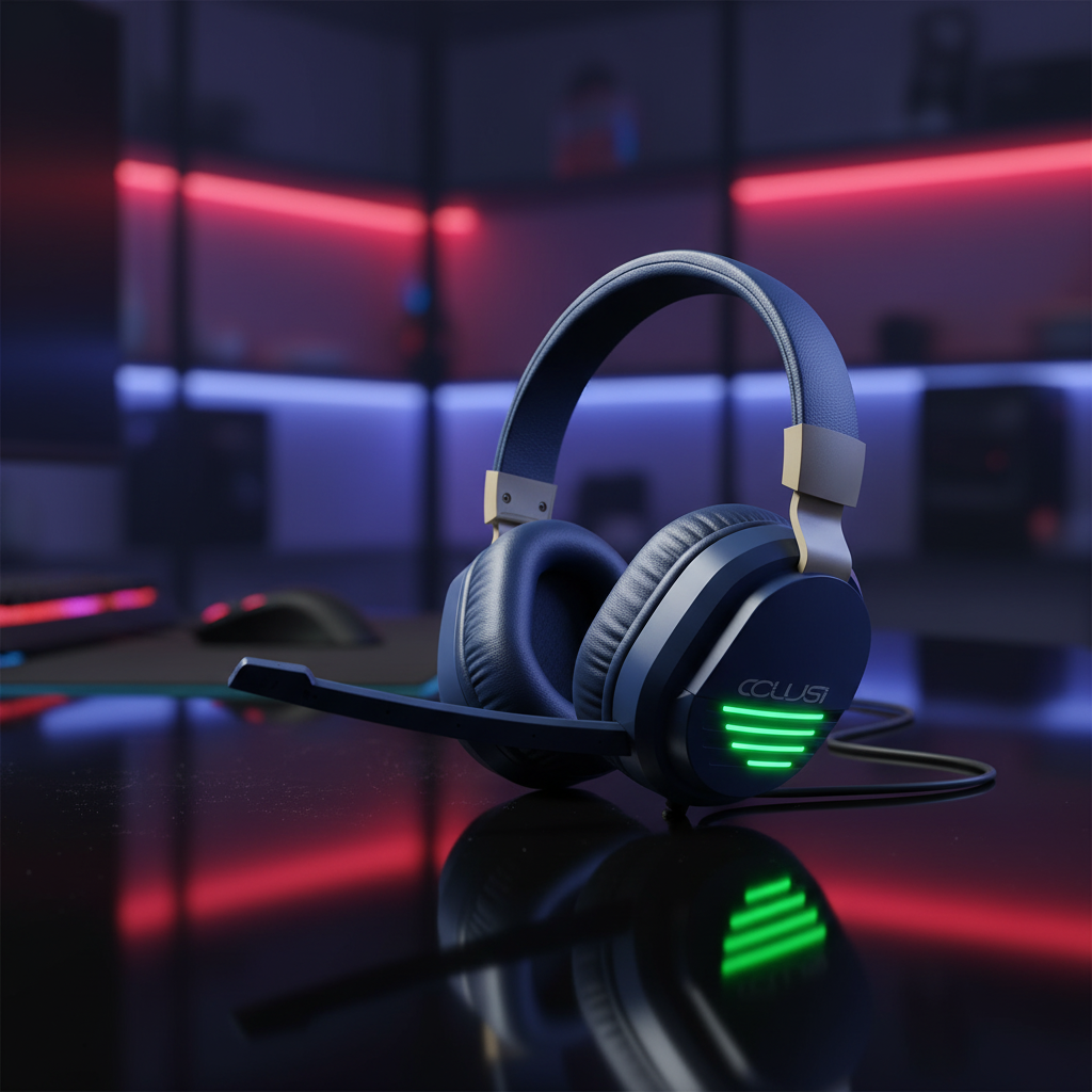 Colusi Gaming Stereo 3.5+USB Headphone RGB Light |Blue
