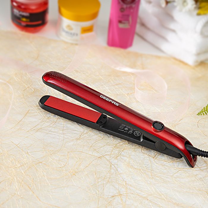 Geepas Ceramic Hair Straightener â€“ 210Â°C | Floating Plate | 360Â° Swivel Cord