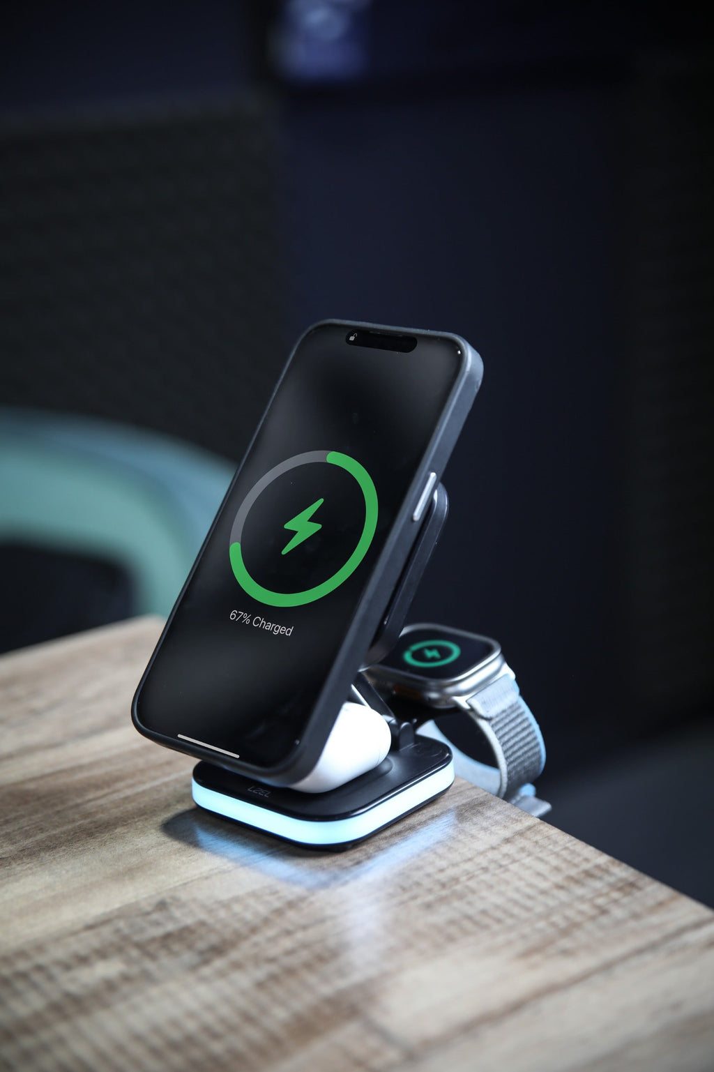 LZEL Magnexus Chargedock 5-In-1 Magnetic Wireless Charger, 15W Fast Charging, USB-C Port
