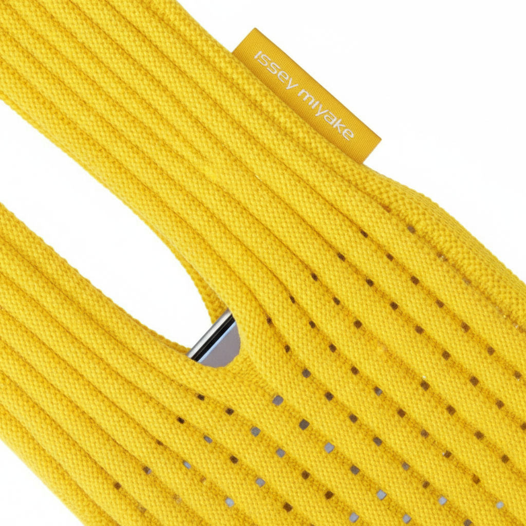 Phone Pocket with Strap â€“ Stretch Knit Wearable iPhone Holder 80 cm | Lemon