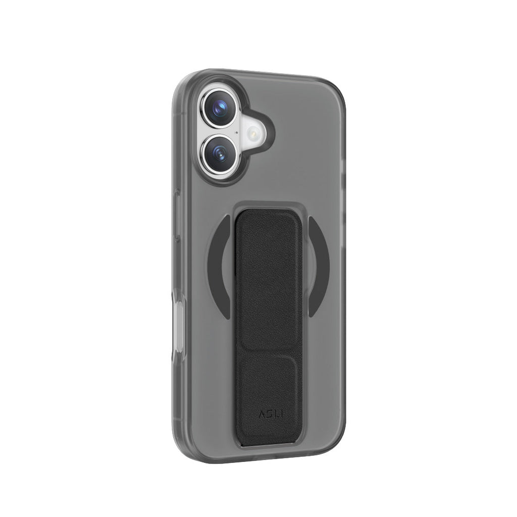 Asli Global MagTrox Gravitas MagSafe Leather Grip Case for iPhone 17 | Black