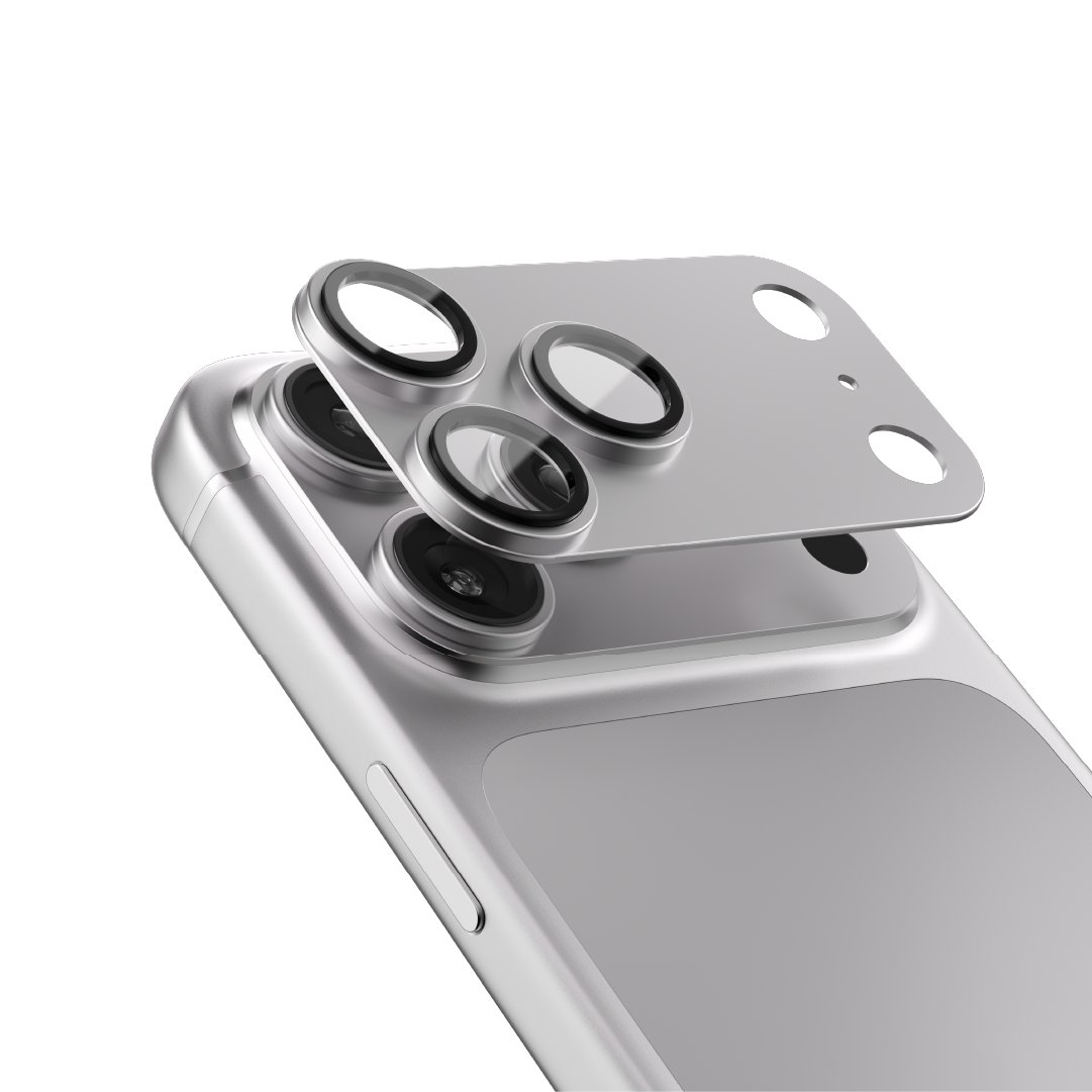 Asli  Global Armorlens Series Metal Tempered Glass Camera Lens Protector For IPhone 17 Pro | Silver