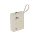 LZEL Zenoflex Surge20 Portable 20000Mah  65W Max Pd Power Bank Dual Usb-C | Cream