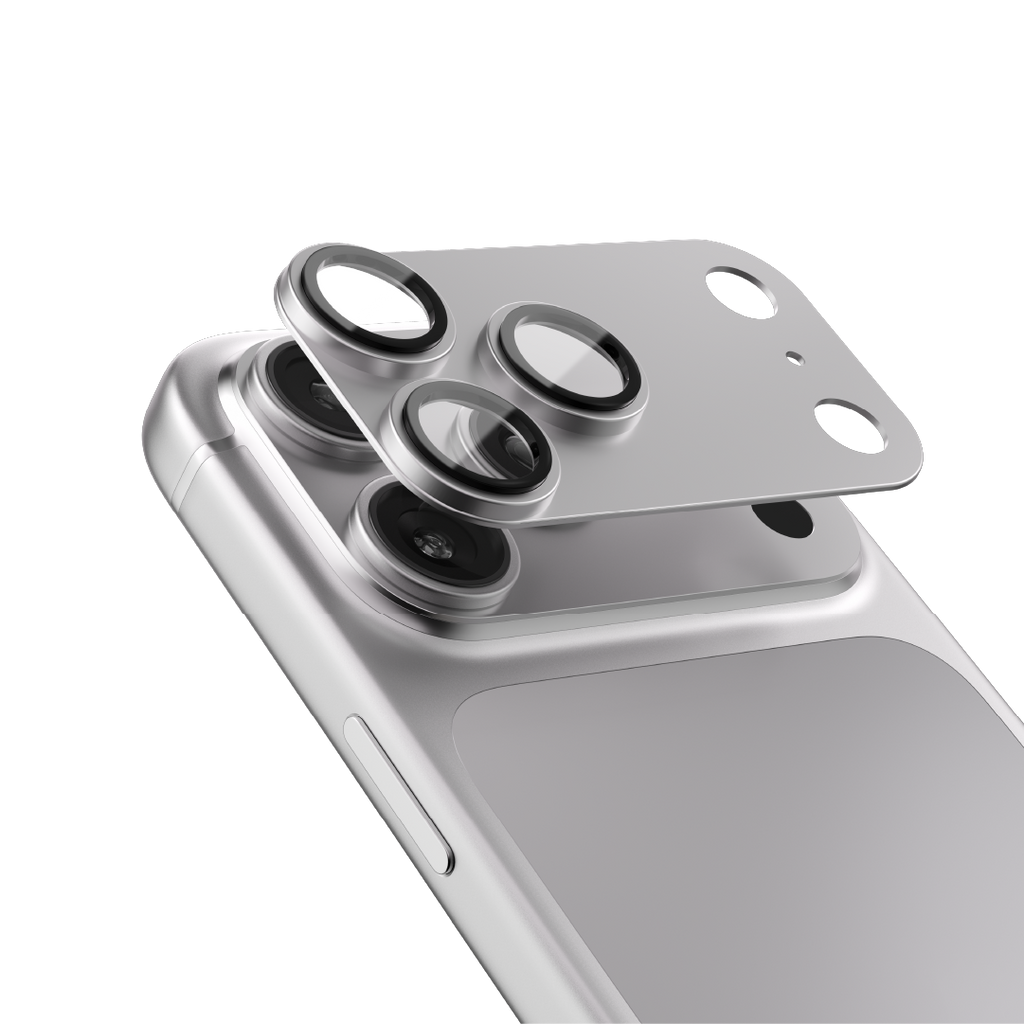 Asli  Global Armorlens Series Metal Tempered Glass Camera Lens Protector For IPhone 17 Pro Max | Silver