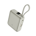 LZEL Neurode Sync Mini 10000Mah  Pd3.0 & Qc 3.0|25.5W|Built-In Type-C & Lighting Power Bank | Silver