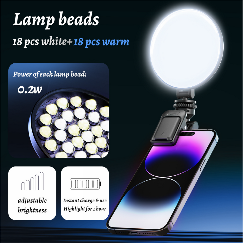 LZEL Glidesnap Series Portable 3-Color Led Clip Light