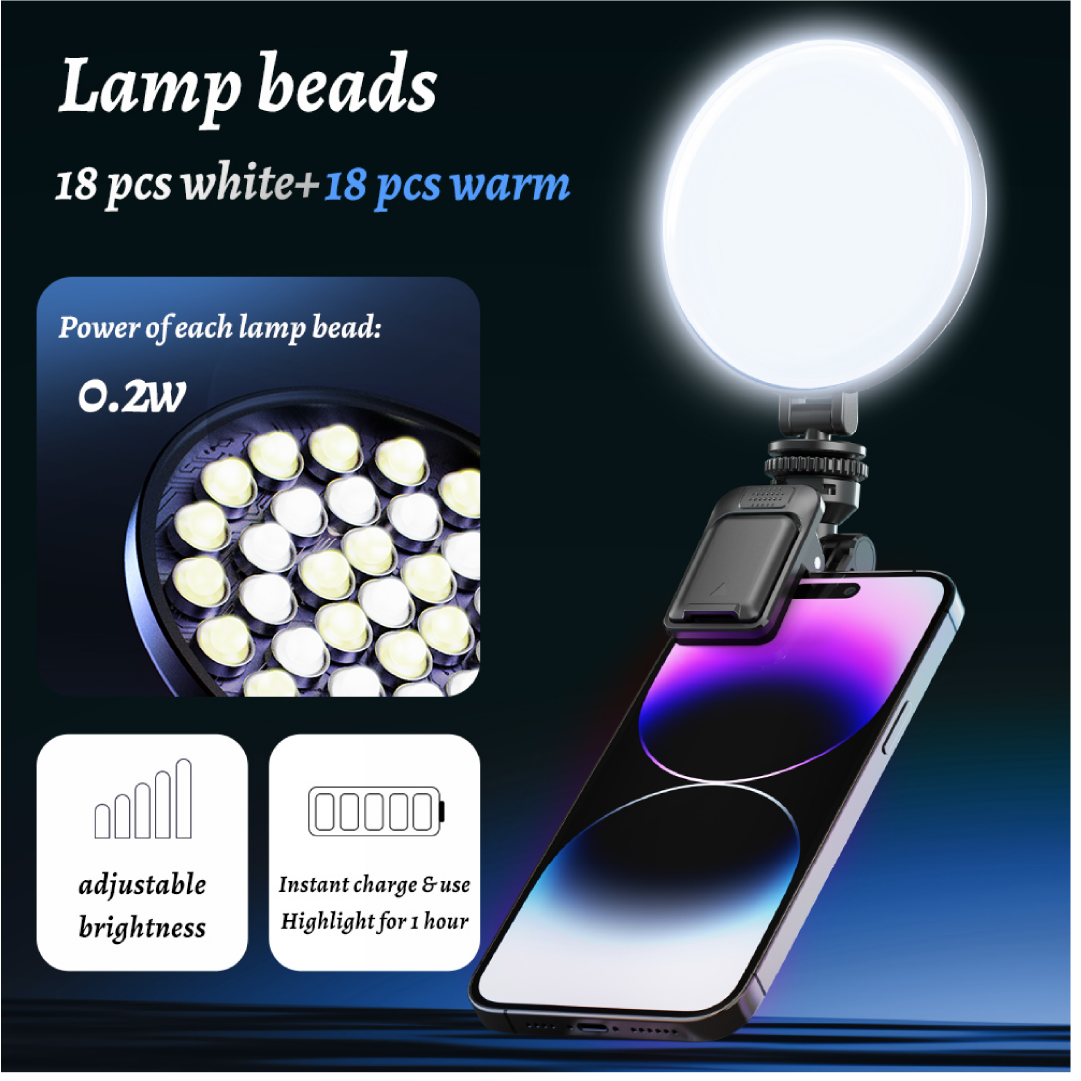 LZEL Glidesnap Series Portable 3-Color Led Clip Light