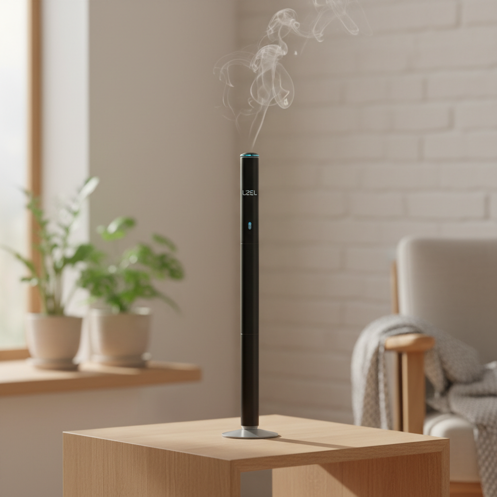 LZEL Aroma Diffuser Aromavista Serenity Prestige Scent Diffuser Waterless Nebulizer Aroma Diffuser, 2000sqft | Black