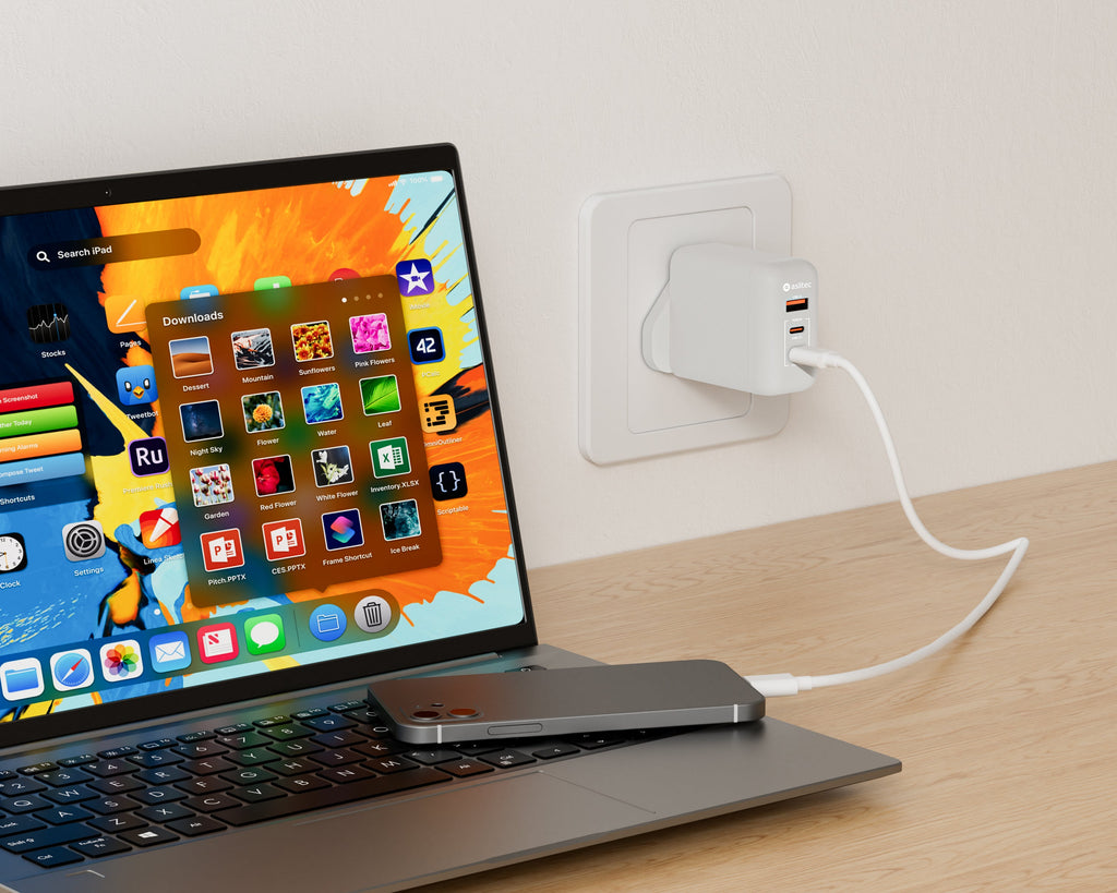 aslitec VexoraGaN 35W â€“ Premium GaN Charger, Dual USB-A + USB-C Ports