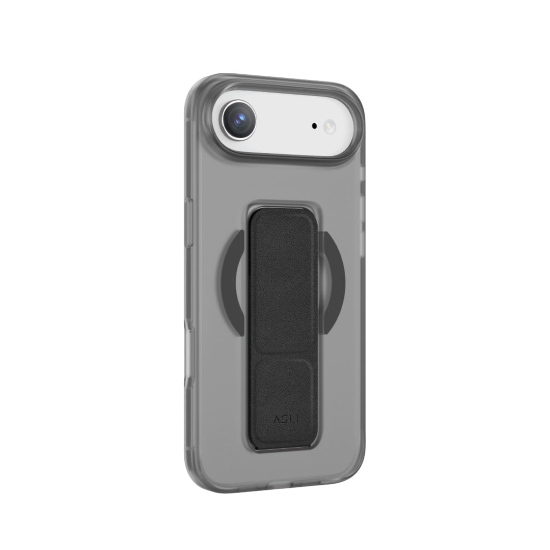 Asli Global MagTrox Gravitas MagSafe Leather Grip Case for iPhone Air | Black