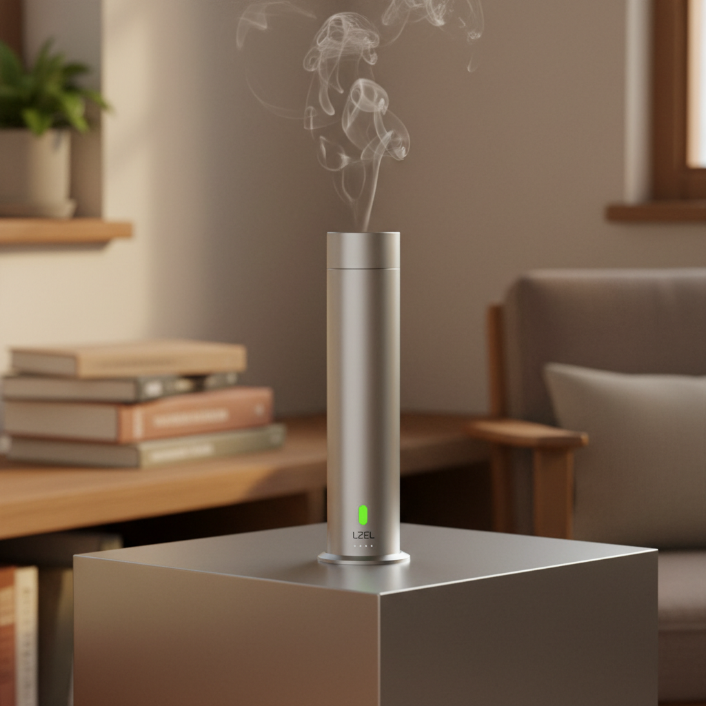LZEL Aroma Diffuser Aromavista Luxe Luxury Scent Diffuser 120ml, Remote Controlled | Silver