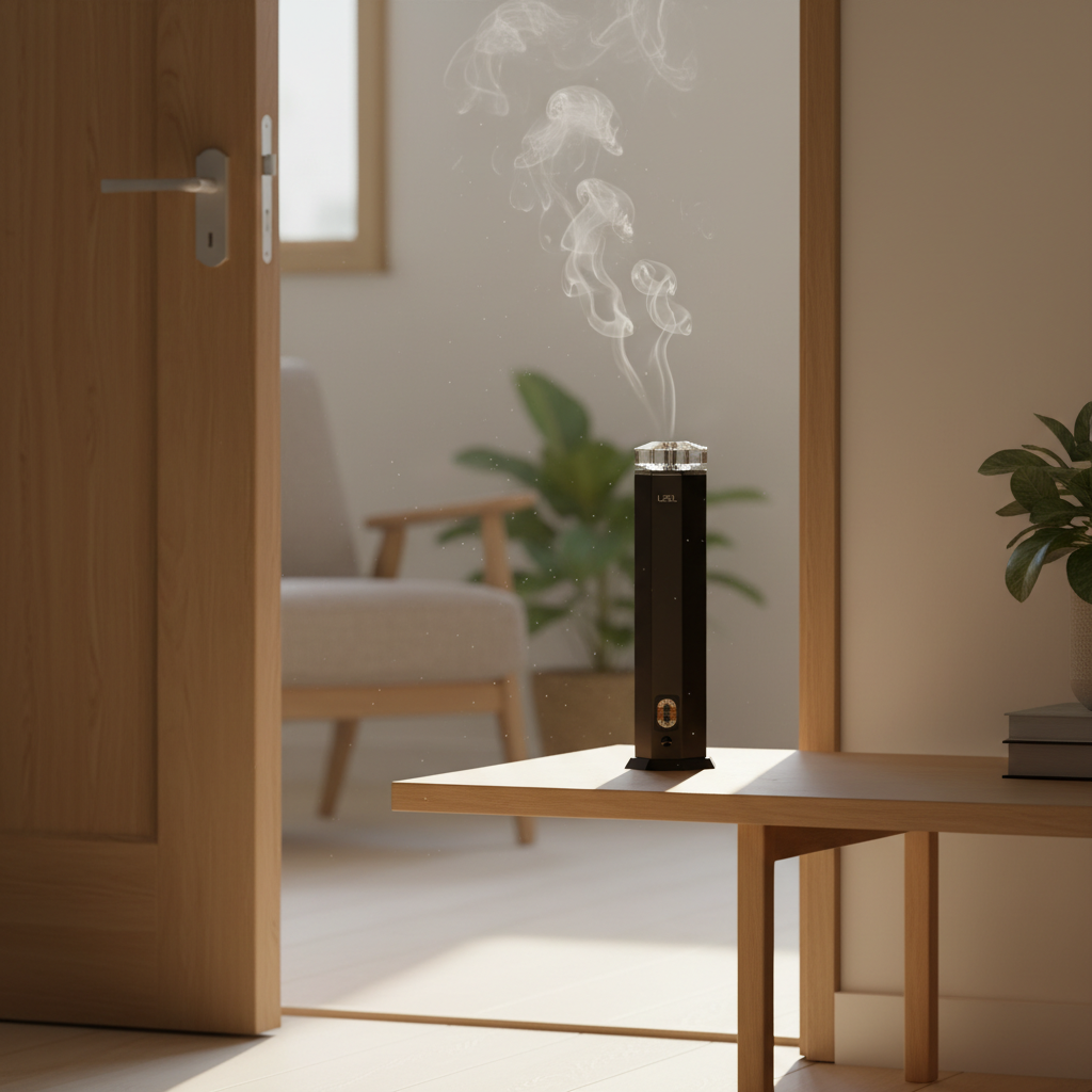 LZEL Aroma Diffuser Aromavista Essence Premium Scent Diffuser Led Display - Cold Air Diffusion Tech - 120 Ml | Black