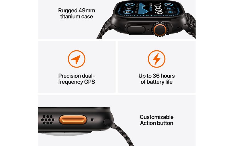Apple Watch Ultra 2 GPS + Cellular 49mm Natural Titanium with Tan Alpine Loop â€“ S