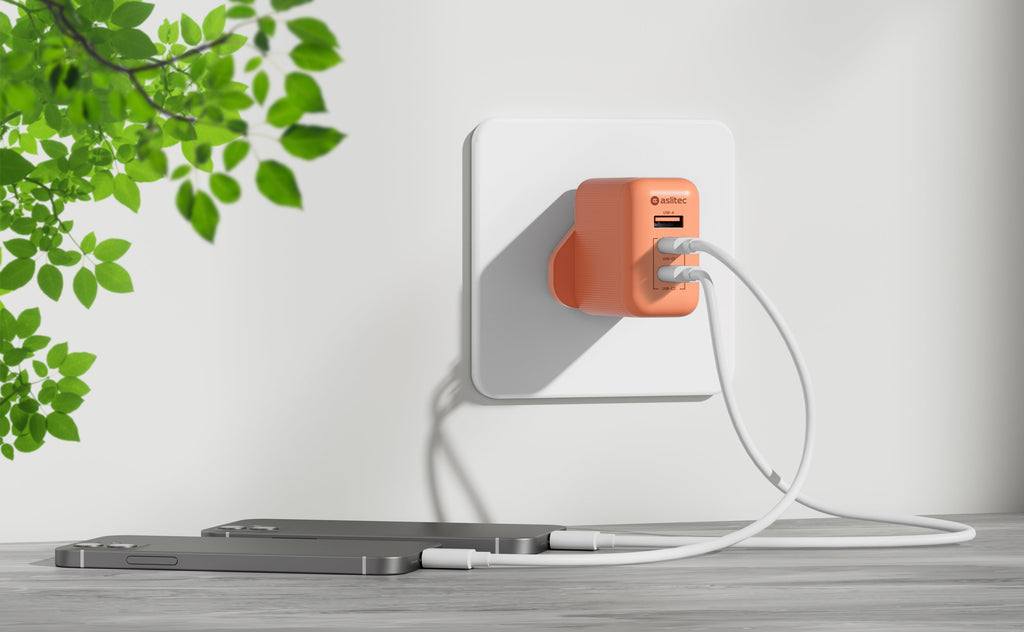 aslitec VexoraGaN 35W â€“ Premium GaN Charger, Dual USB-A + USB-C Ports