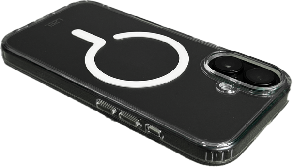 LZEl iPhone 16 Plus MagClear Fusion Case With MagSafe Clear | CLEAR/WHITE