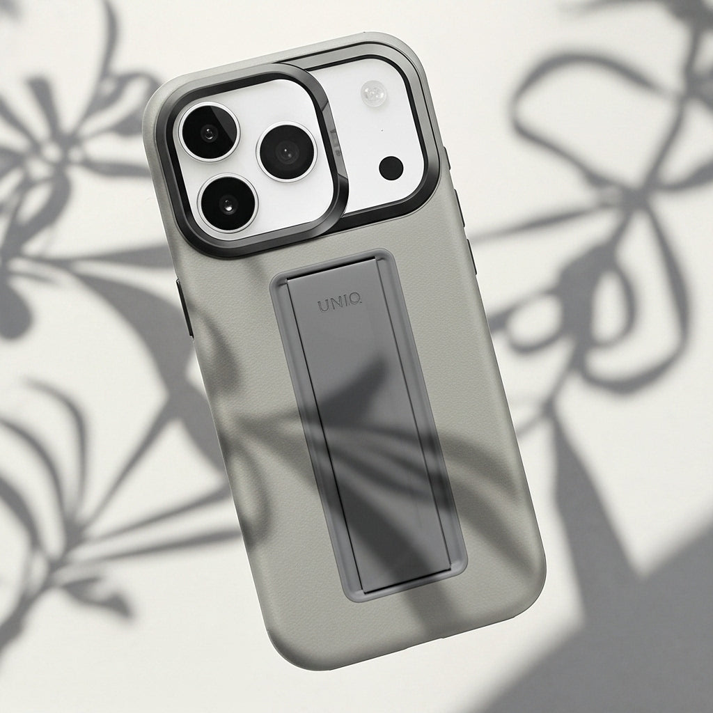 UNIQ Hybrid Heldro Pro MagClick Case with Camera Stand for iPhone 17 Pro max | Caly