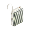Asli Global Chargeflux Mini Super Fast Charge Powerbank With Built-In Type-C & Lightning Cable | White