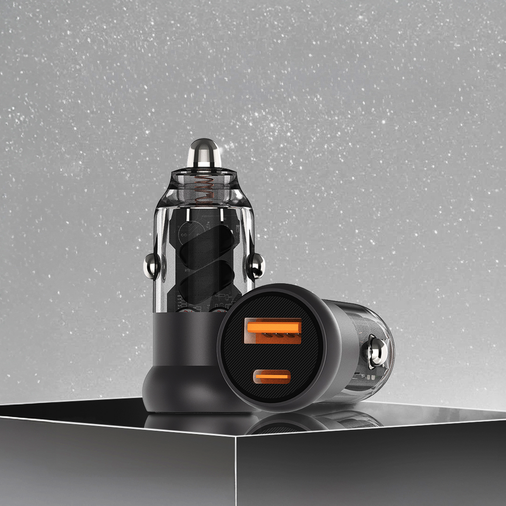 LZEL PulseCharge One 48W Dual-Port Car Charger â€“ USB-C PD & PPS + USB-A