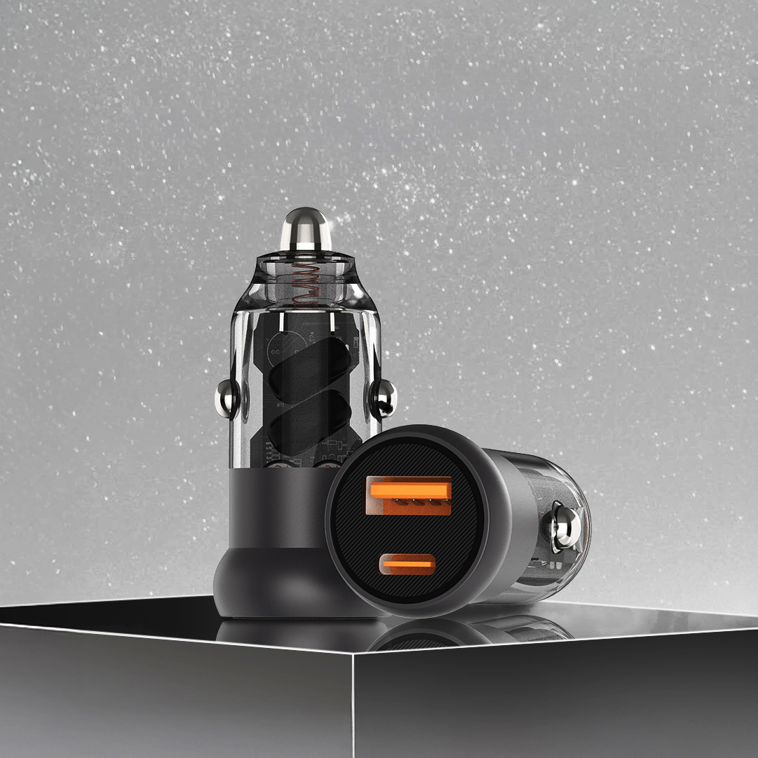 LZEL PulseCharge One 48W Dual-Port Car Charger â€“ USB-C PD & PPS + USB-A