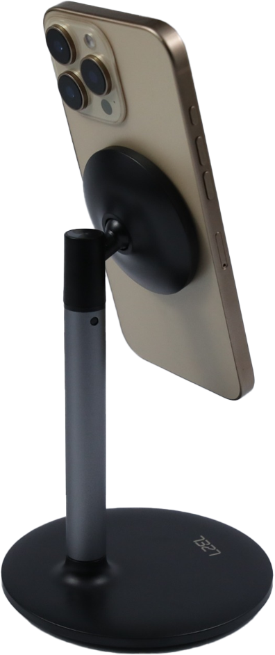 LZEL MagFusion Shield Magnetic Desktop Phone Stand | Black