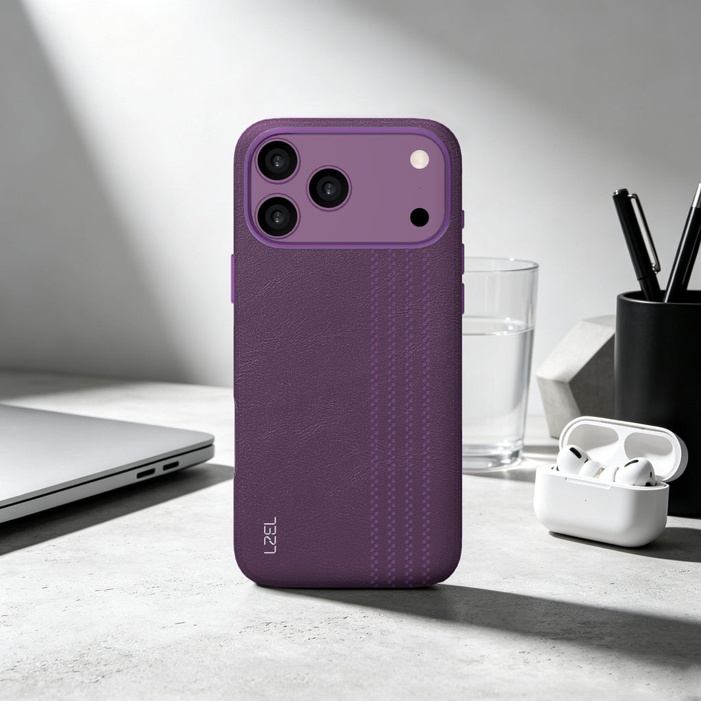 LZEL MAGLINEAR Premium Leather MagSafe Case with Linear Pattern for iPhone 18 Pro & 18 Pro Max