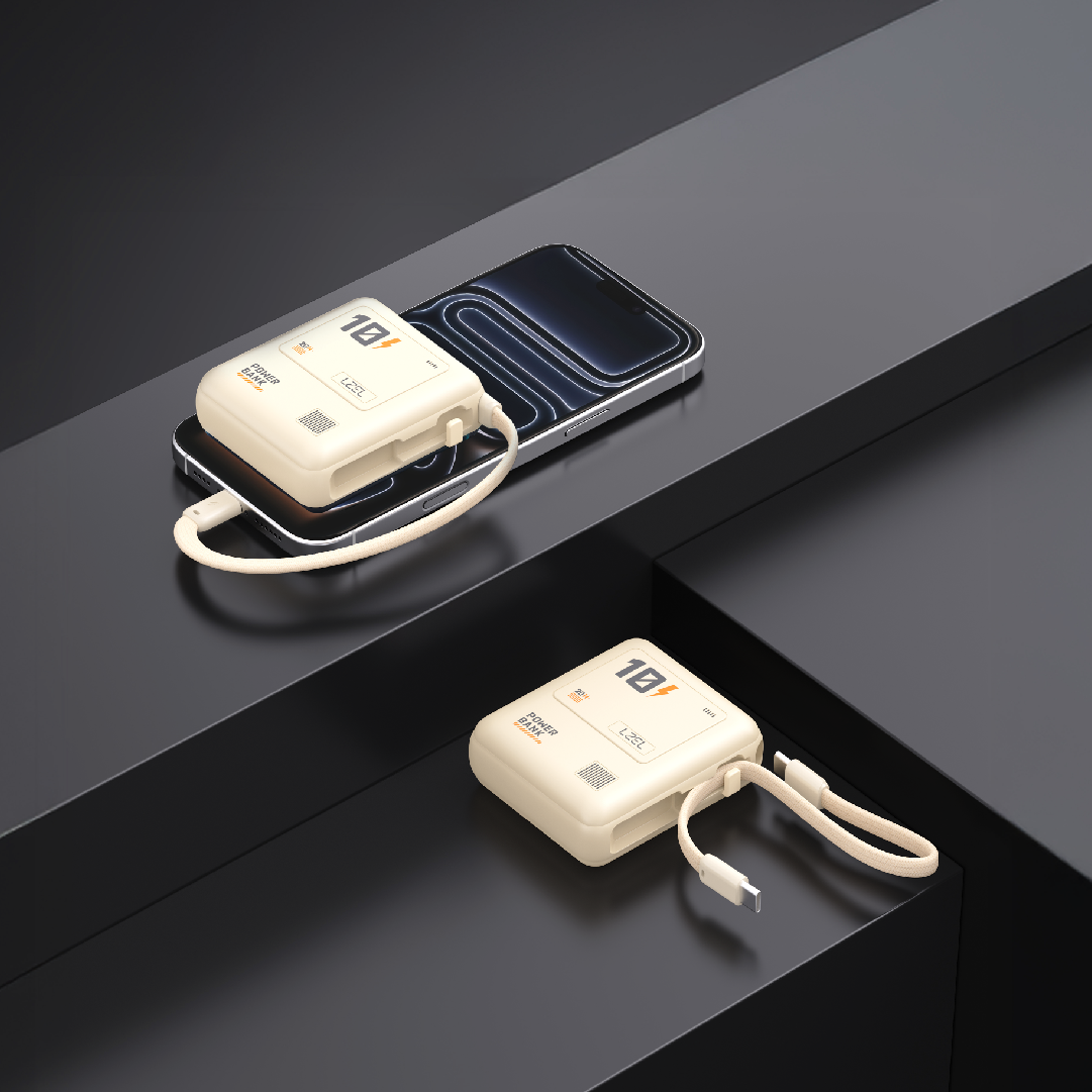 LZEL Zenoflex Surge10 10000Mah 20W Max Pd Power Bank Supports Type-C | Cream