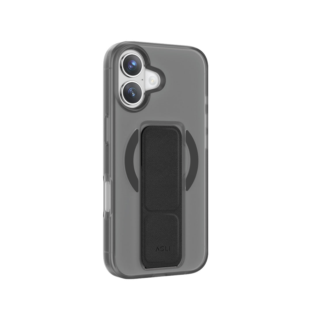 Asli Global MagTrox Gravitas MagSafe Leather Grip Case for iPhone 17 | Black