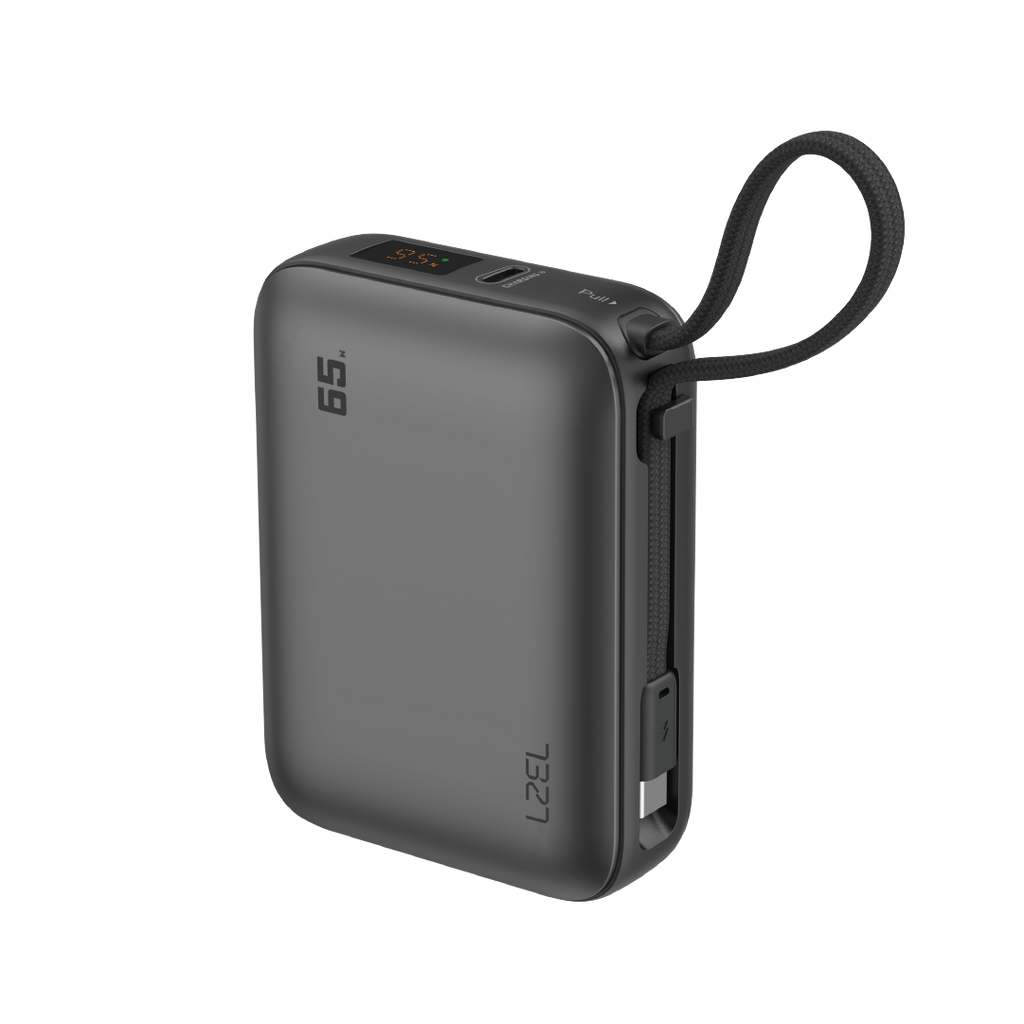 LZEL Zenoflex Flow10 20000Mah Pd3.0 & Qc 3.0| 65W |Dual Usb-C Input/Output Power Bank | Black