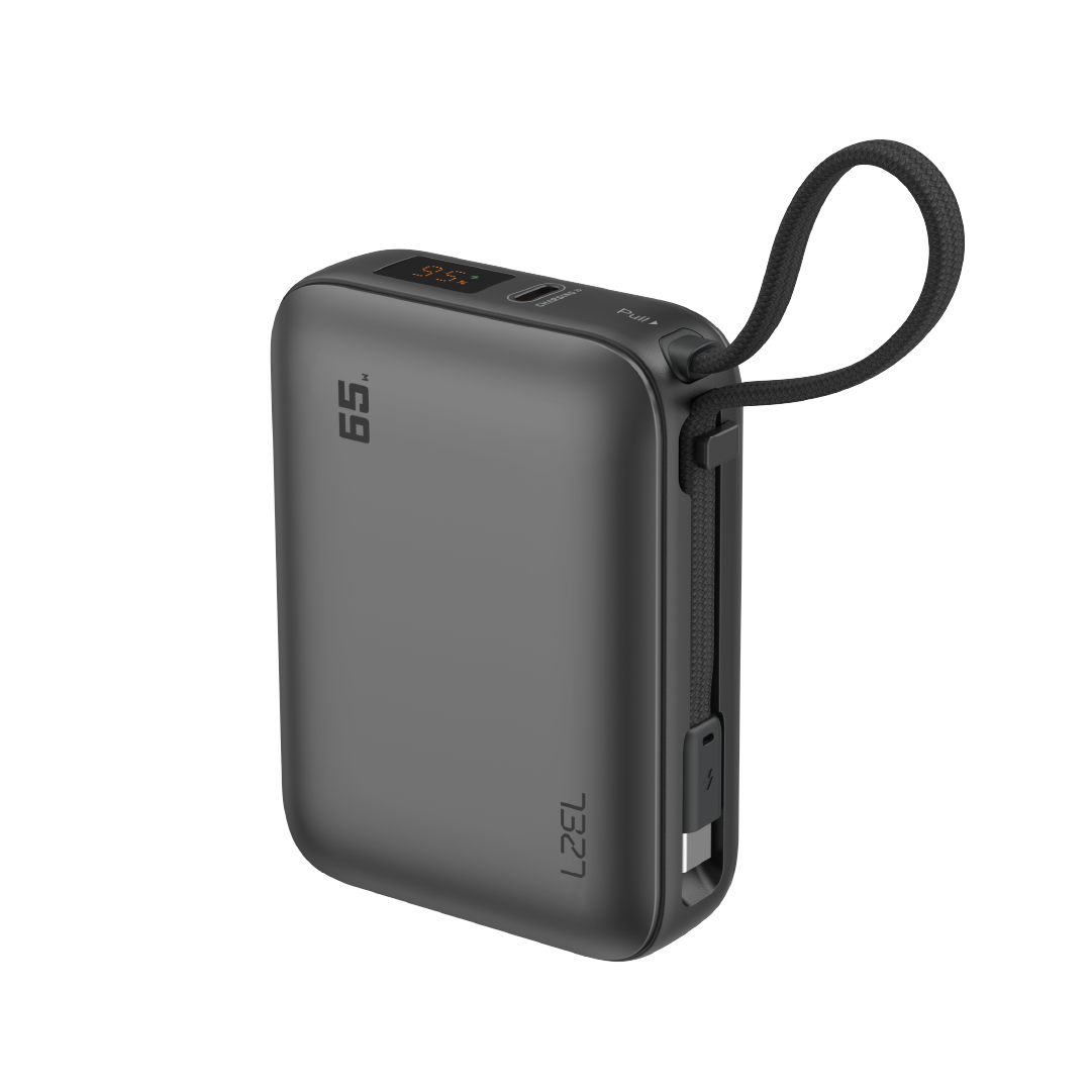 LZEL Zenoflex Flow10 20000Mah Pd3.0 & Qc 3.0| 65W |Dual Usb-C Input/Output Power Bank | Black
