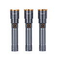 Geepas GFL4658 Zoomable LED Flashlight | 1500 Lumens Brightness| 4000mAh Rechargeable Battery Torch| 6 Hours Working | USB Type-C Fast Charging | Strong Aluminium Body