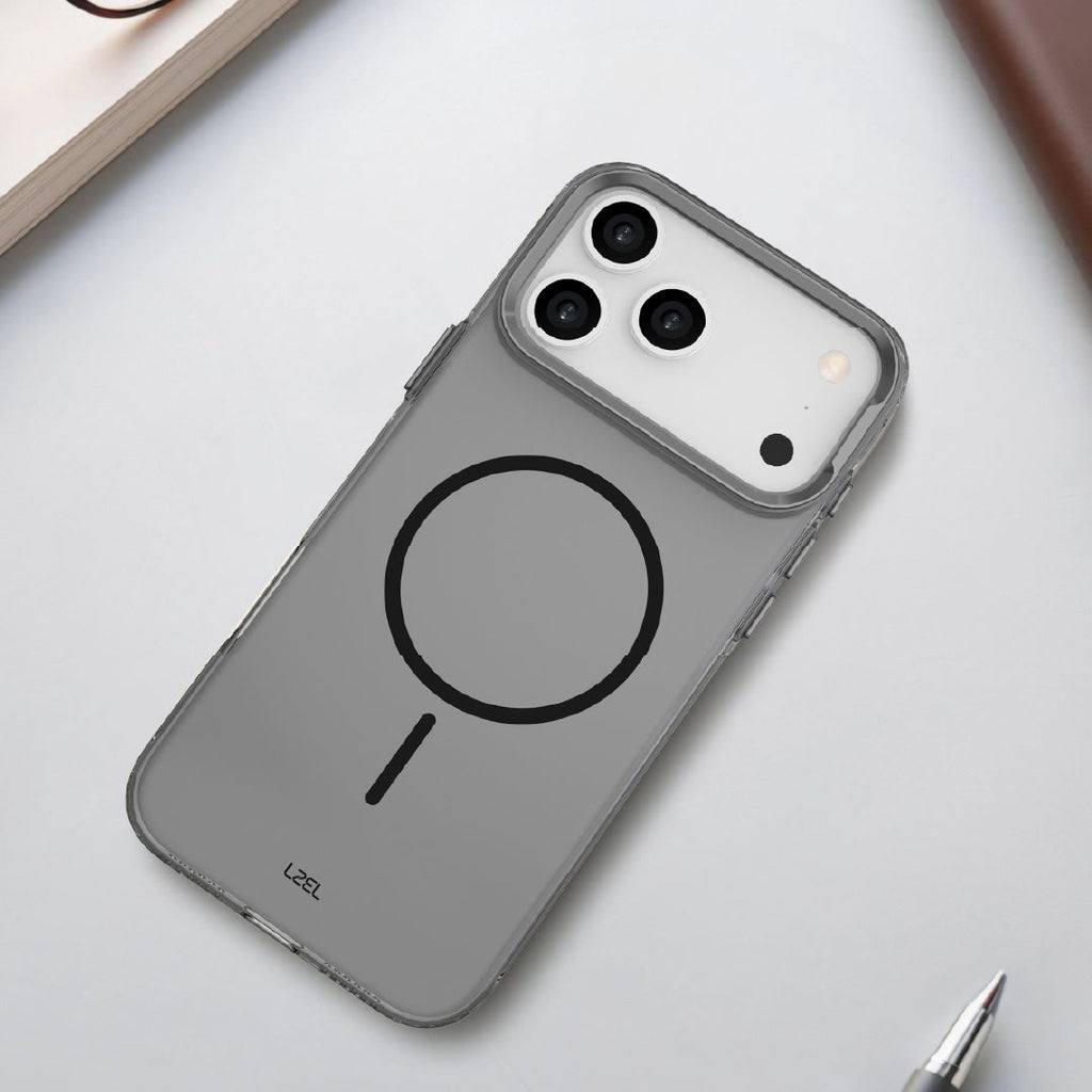 LZEL Magkryden Slim Case for iPhone 17 Pro Max | Black/gray