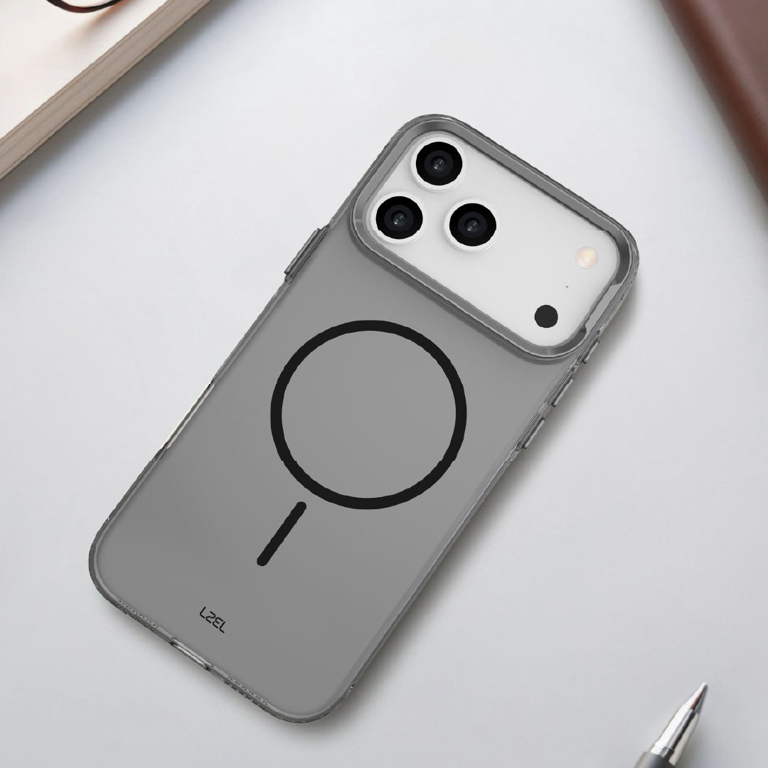 LZEL Magkryden Slim Case for iPhone 17 Pro Max | Black/gray