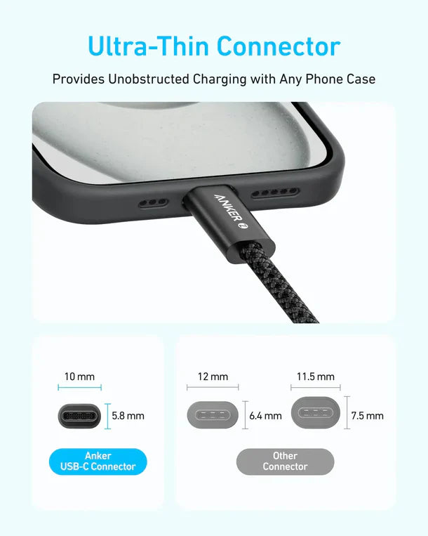 Anker Cable USB-C to USB-C 240W (1.8m/6ft) | Black