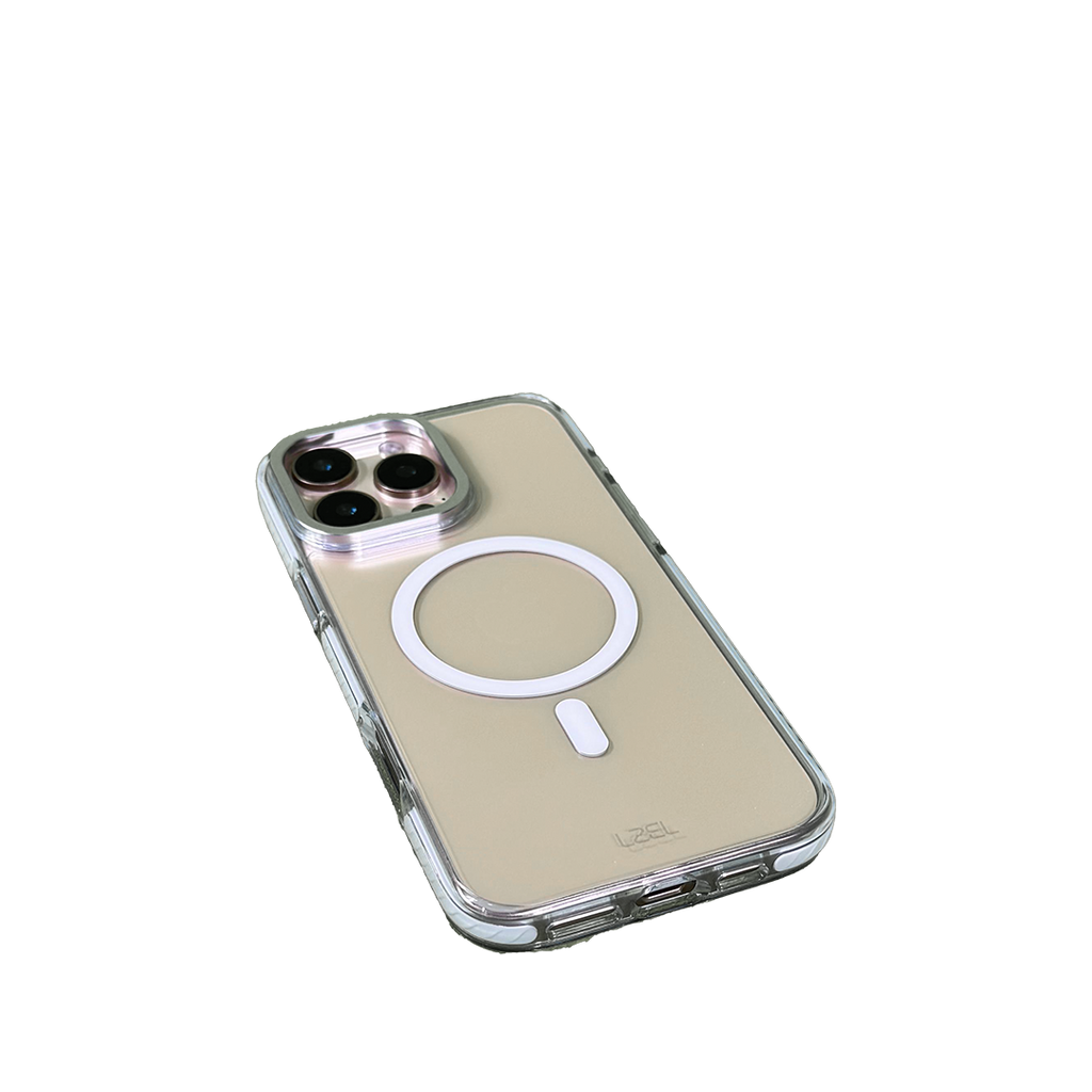 LZEL iPhone 16 Pro Armor Clear Case With MagSafe | Silver