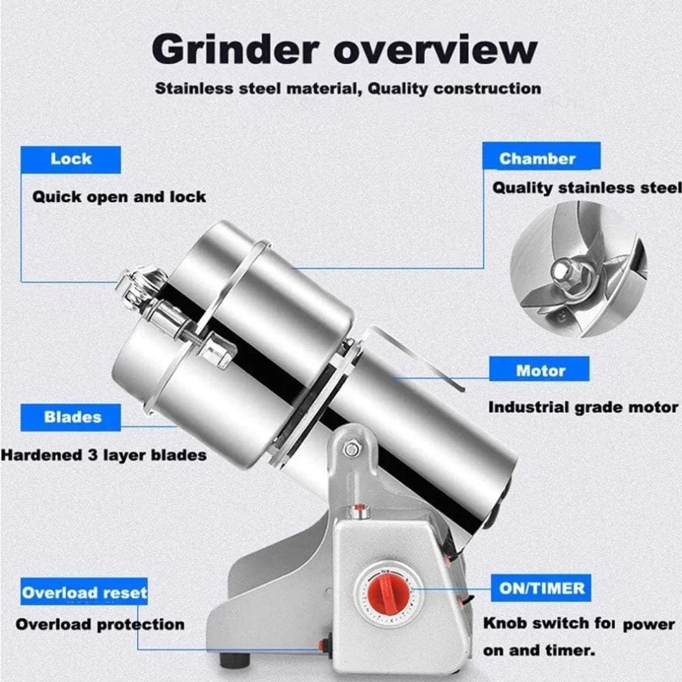 Sumo High-Speed Multi-Function Grinder â?? Stainless Steel, 350g Capacity