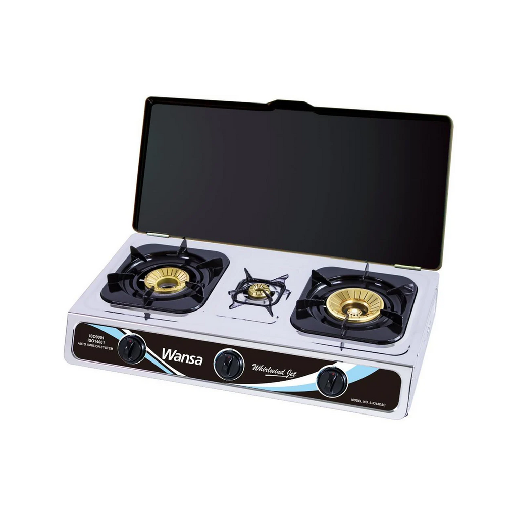 Wansa 3-Burner Stainless Steel Gas Stove
