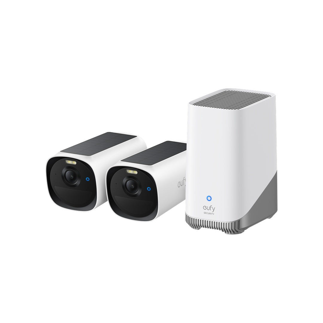 Eufy Security eufyCam E40 Wireless 2K Solar Security Camera Kit â?? 2 Cameras with HomeBase 2