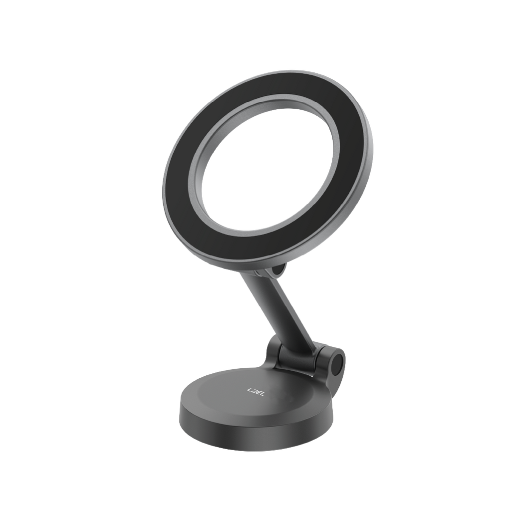 LZEL 360Â° Magnetic Suction Phone Holder Three-Axis Adjustable Angle | Robust Magnetic Grip | Black
