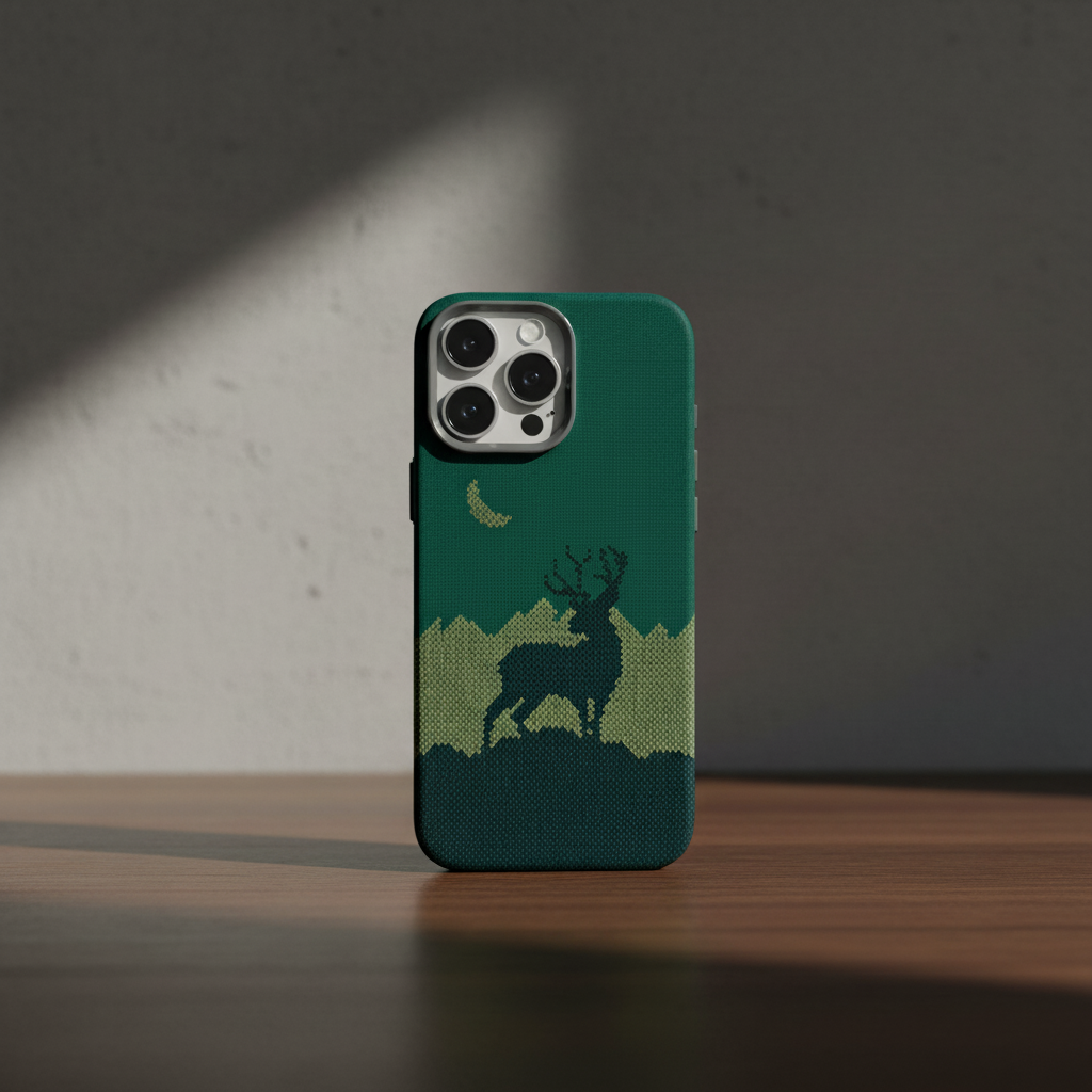 LZEL MagCarbon Deer Cover for iPhone 16 Pro Max | Green Deer