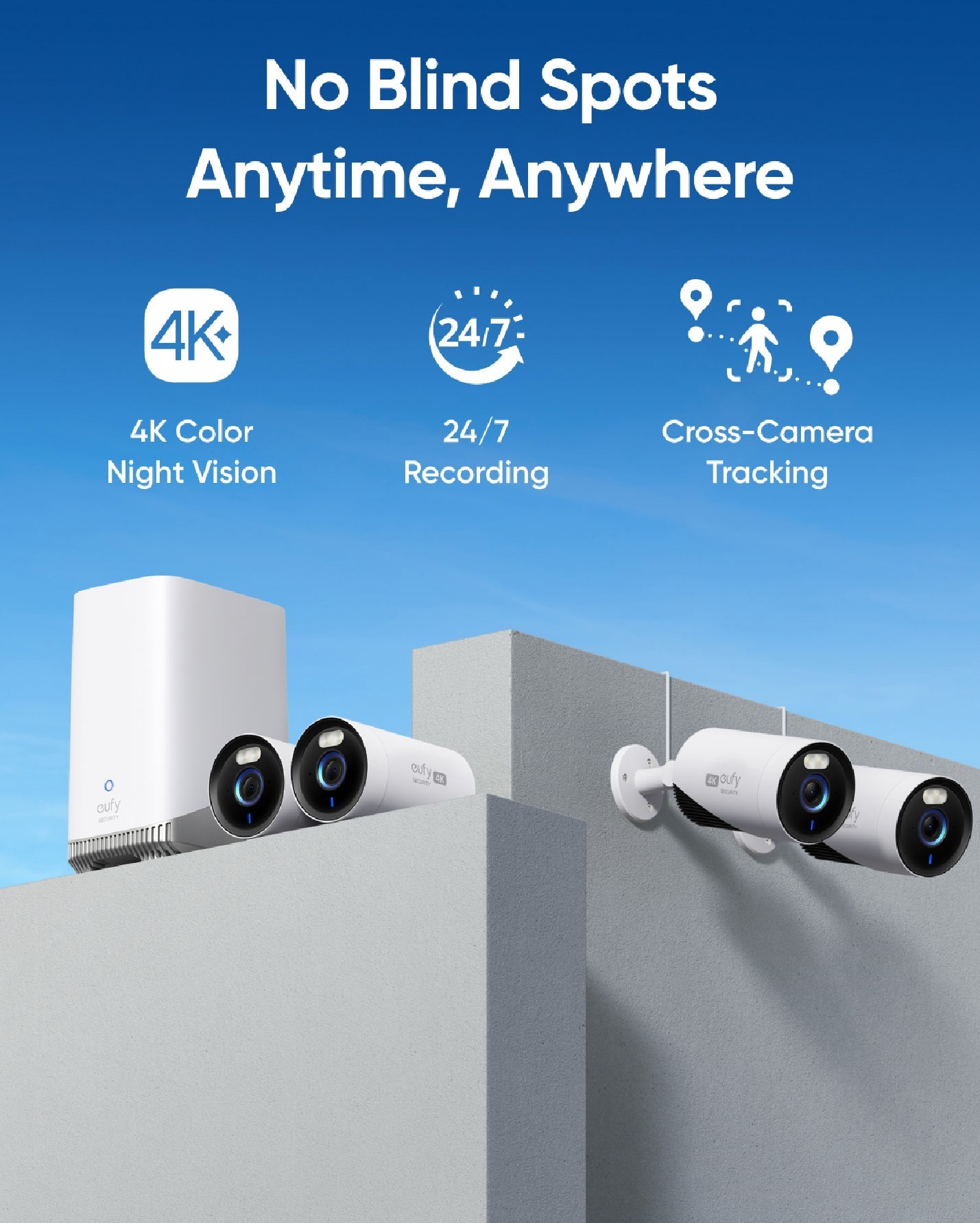 Eufy Cam E330 (Professional) 4-Cam Kit 4K | White