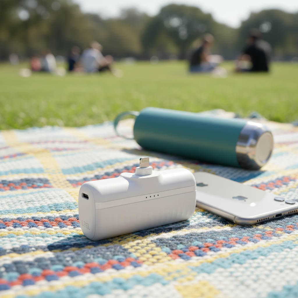 LZEL PrimeBrio Clip C5 Mini Power Bank – 5000mAh, 20W, USB-C | White