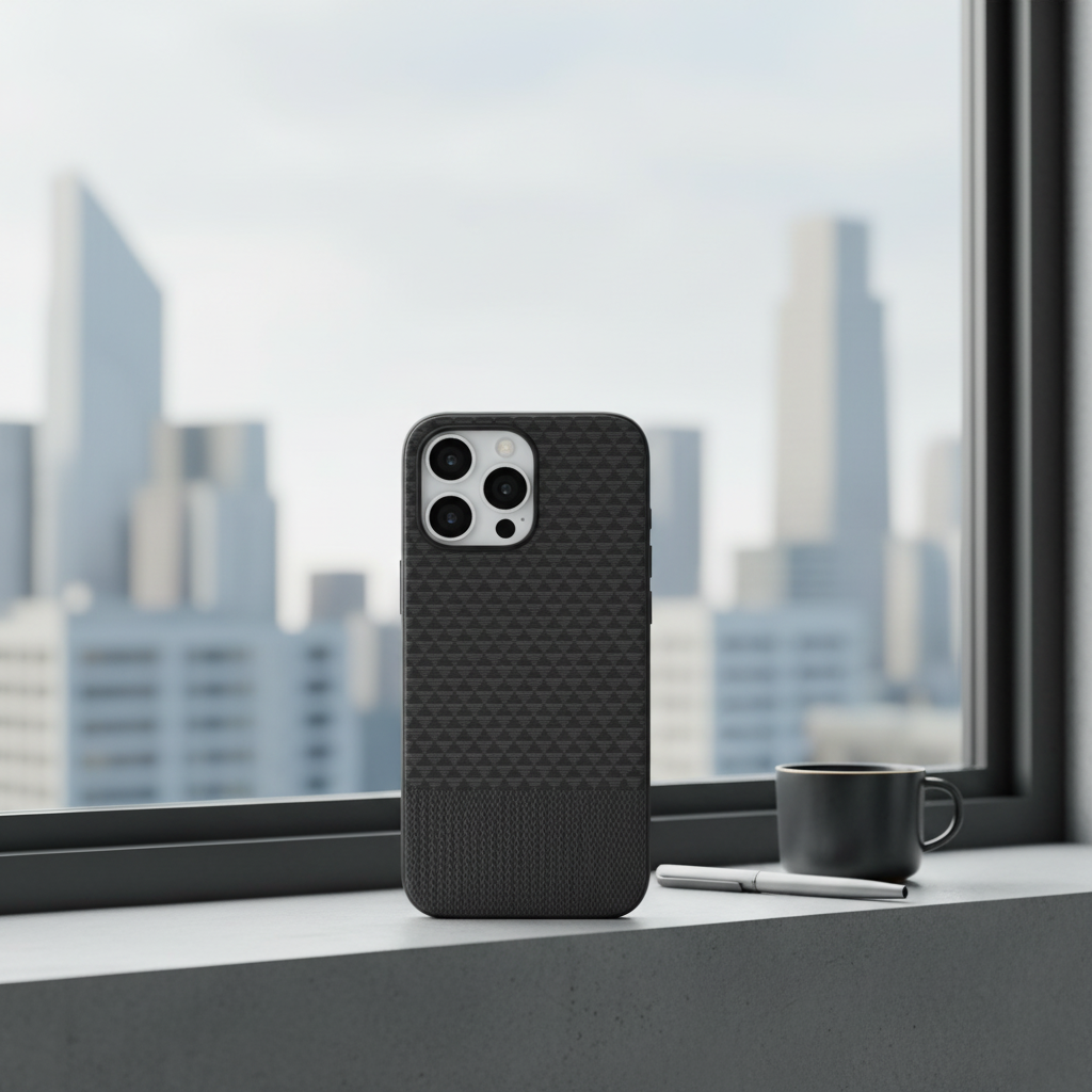 LZEL MagCarbon Splice Case for iPhone 16 Pro Max | Black Carbon