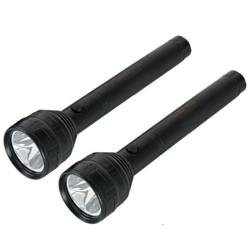 Geepas GFL51053 Rechargeable LED Flashlight USB Rechargeable 2Pcs Set of Flashlight
