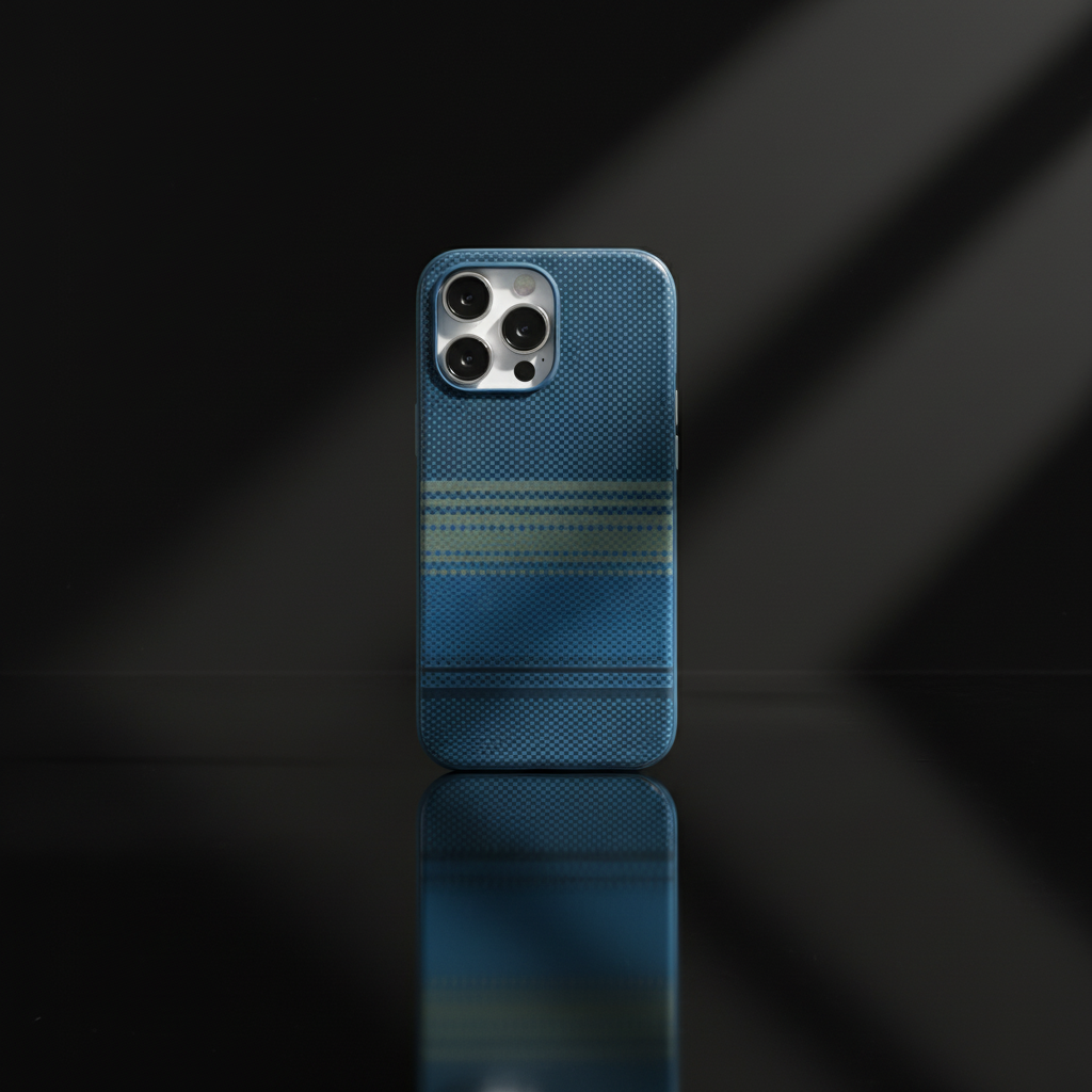 LZEL MagCarbon Splice Case for iPhone 16 Pro Max | Mix Blue