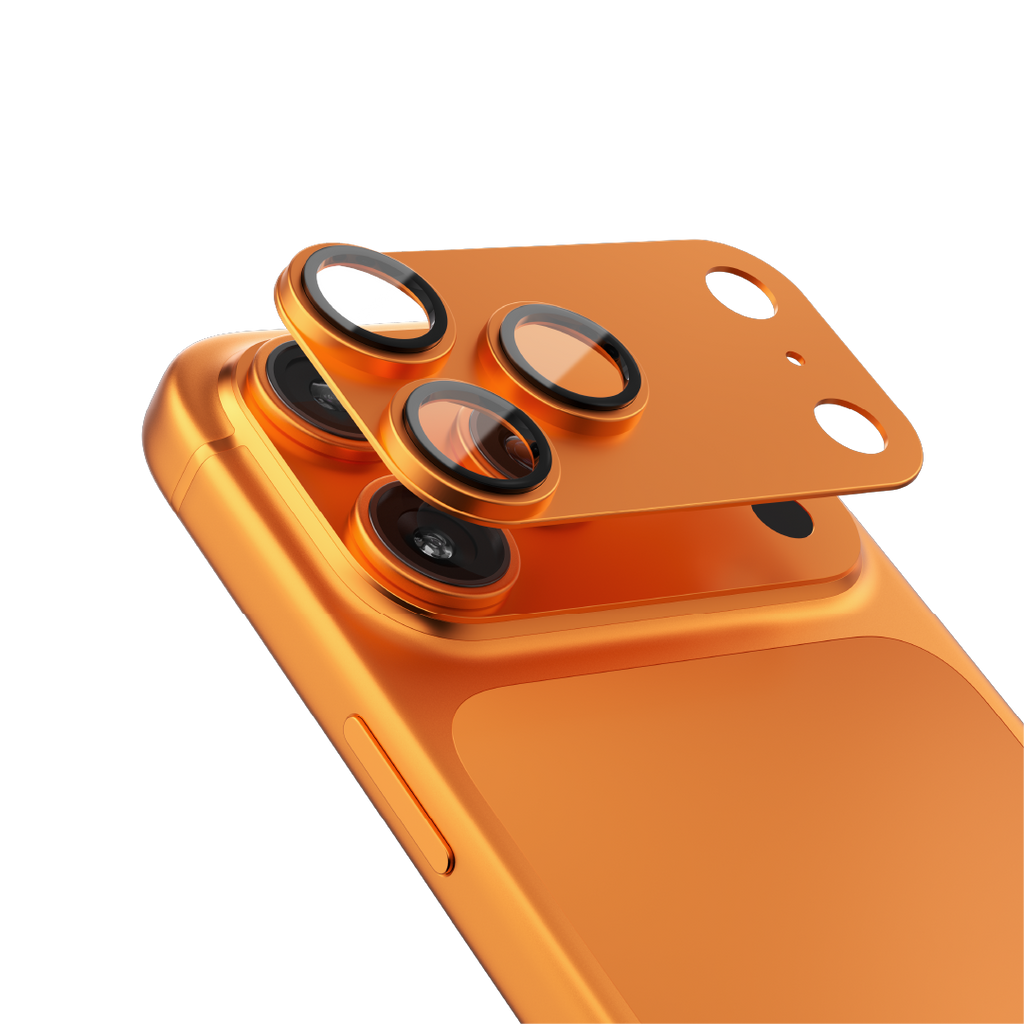 Asli  Global Armorlens Series Metal Tempered Glass Camera Lens Protector For IPhone 17 Pro Max | Orange