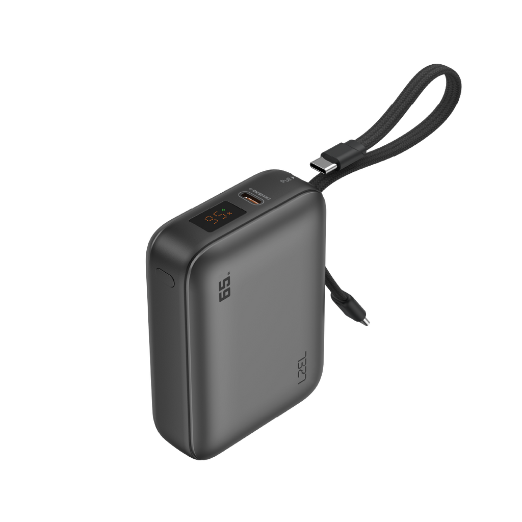 LZEL Zenoflex Flow10 20000Mah Pd3.0 & Qc 3.0| 65W |Dual Usb-C Input/Output Power Bank | Black