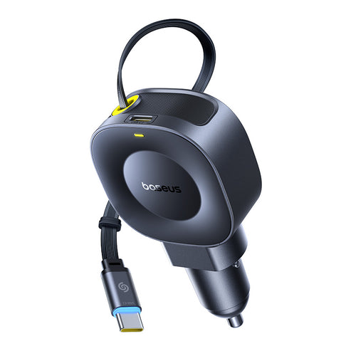 Baseus PrimeTrip VR2 Car Charger with Retractable Cable C 45W | Cosmic Black